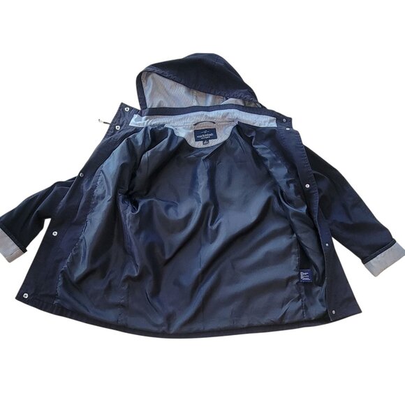 Mackintosh New England Rain or Shine Jacket with Detachable Hood Lined Navy Blue - Picture 8 of 15